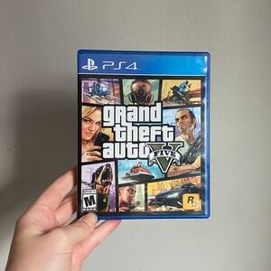 Grand Theft Auto V Five PS4 Video Game‎ Disc Case Manual Map Included